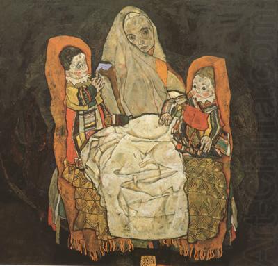 Egon Schiele Mother with Two Chilren III (mk12) china oil painting image